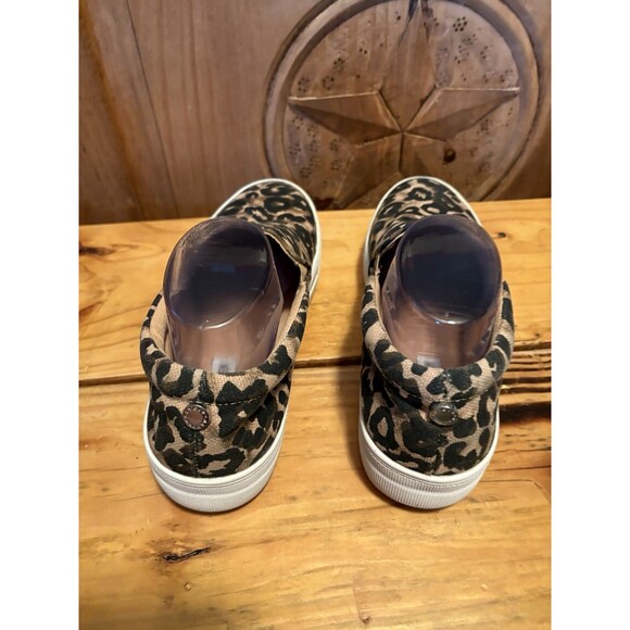 Steve Madden Glaammar Canvas Leopard Print Dual Sneakers 8.5 Slip On Flats - Picture 5 of 7